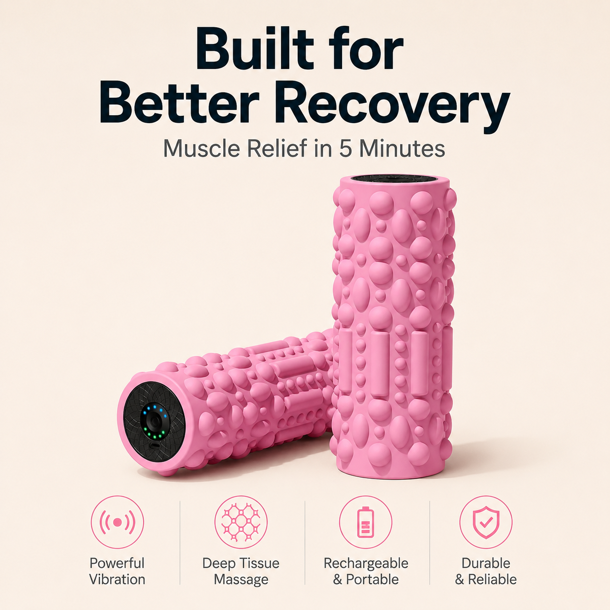 Electric Foam Roller -  Vibrating Muscle Relaxing Technology