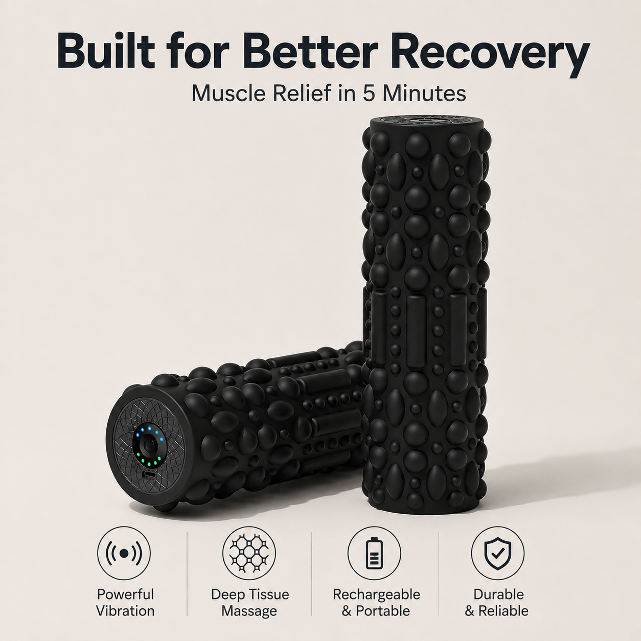 Electric Foam Roller -  Vibrating Muscle Relaxing Technology