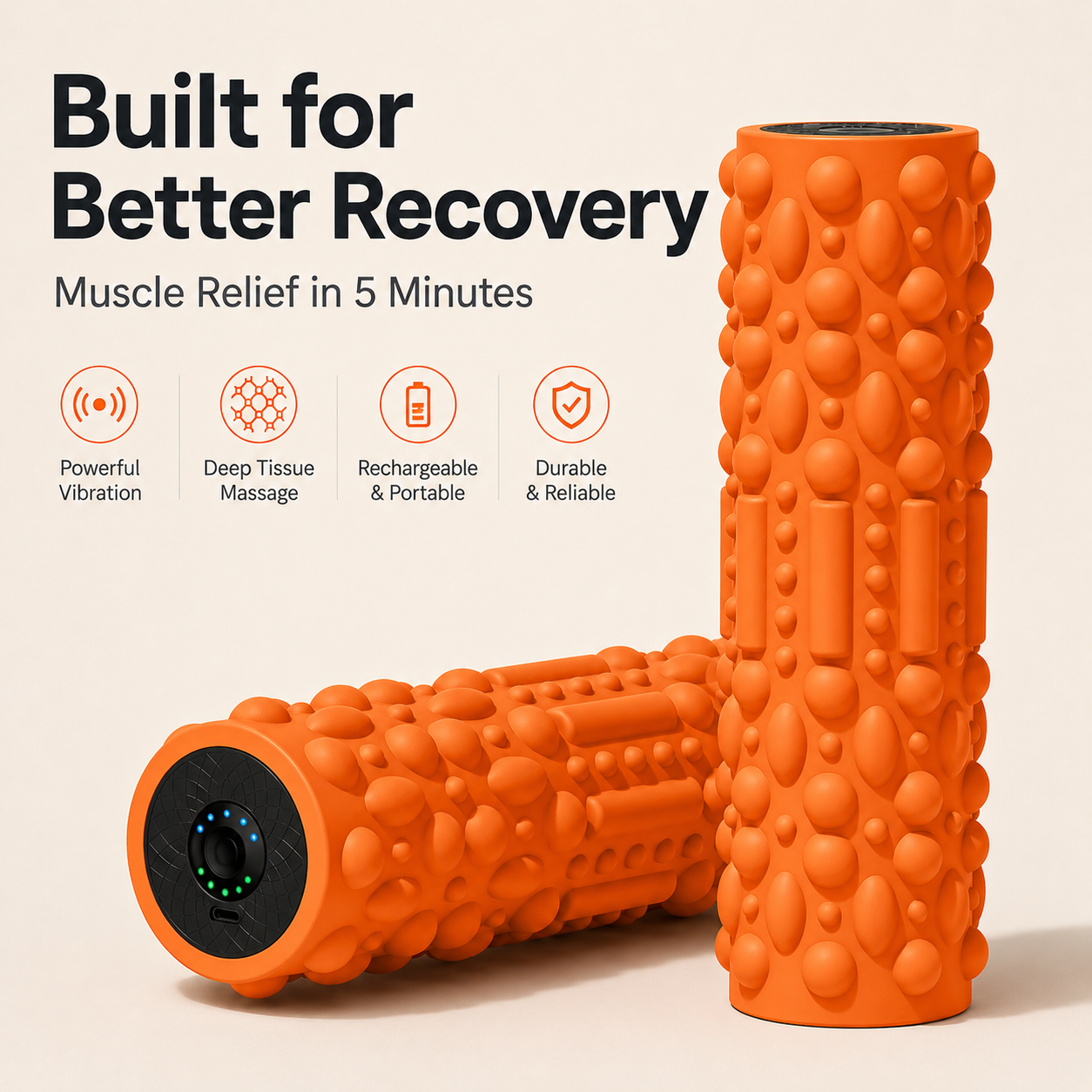 Electric Foam Roller -  Vibrating Muscle Relaxing Technology